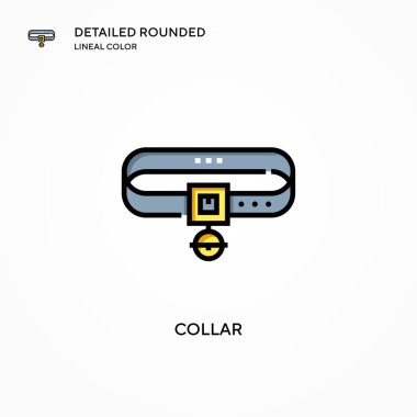Yaka vektör simgesi. Modern vektör illüstrasyon kavramları. Düzenlemesi ve kişiselleştirmesi kolay.