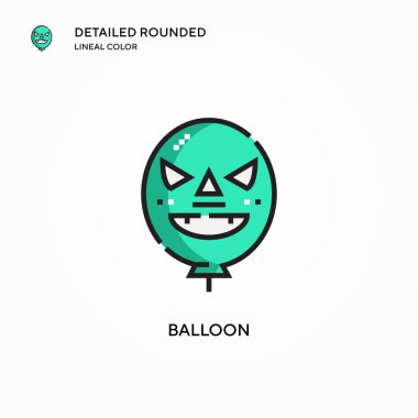 Balon vektör simgesi. Modern vektör illüstrasyon kavramları. Düzenlemesi ve kişiselleştirmesi kolay.