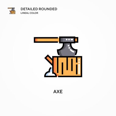 Axe vektör simgesi. Modern vektör illüstrasyon kavramları. Düzenlemesi ve kişiselleştirmesi kolay.