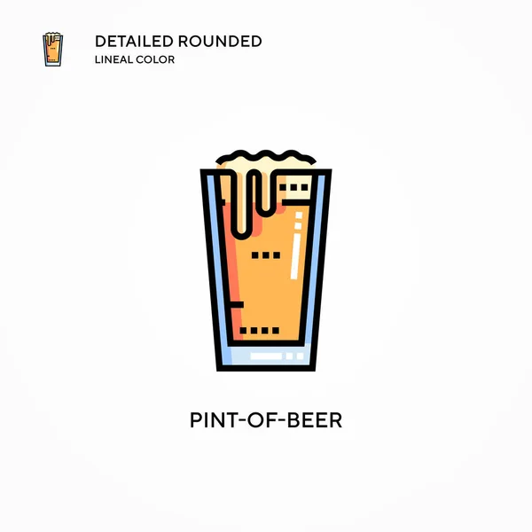 Una Pinta Cerveza Vector Icono Conceptos Modernos Ilustración Vectorial Fácil — Vector de stock