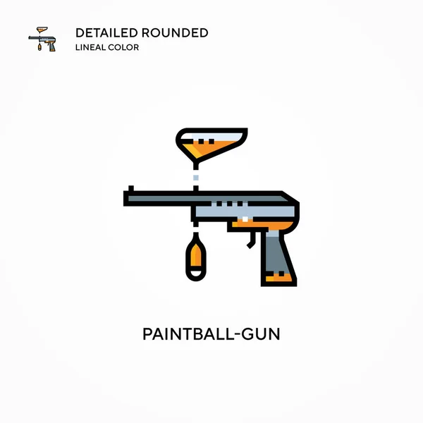Icono Vectorial Paintball Gun Conceptos Modernos Ilustración Vectorial Fácil Editar — Archivo Imágenes Vectoriales