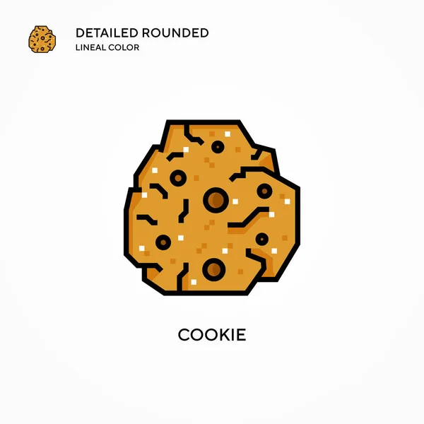 Icono Del Vector Cookie Conceptos Modernos Ilustración Vectorial Fácil Editar — Archivo Imágenes Vectoriales