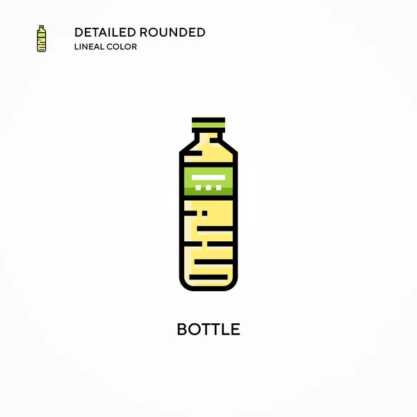 Icono Vector Botella Conceptos Modernos Ilustración Vectorial Fácil Editar Personalizar — Vector de stock