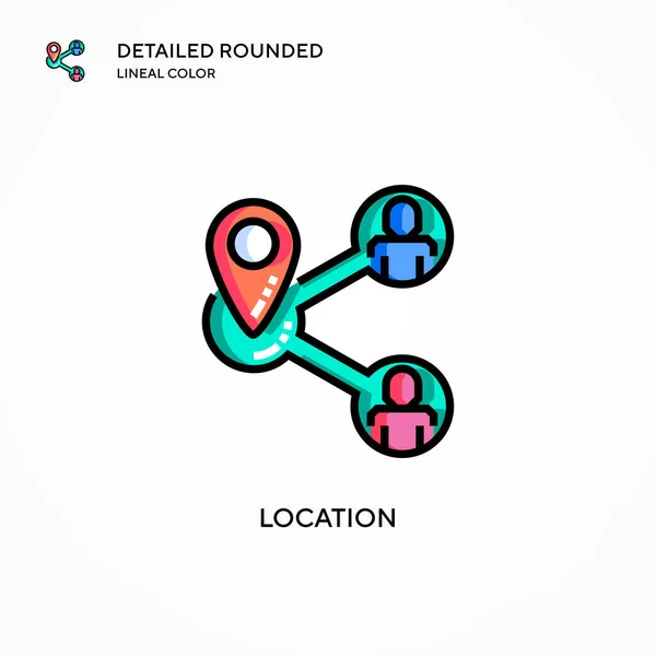 Location Vector Icon Modern Vector Illustration Concepts Easy Edit Customize — Stock Vector