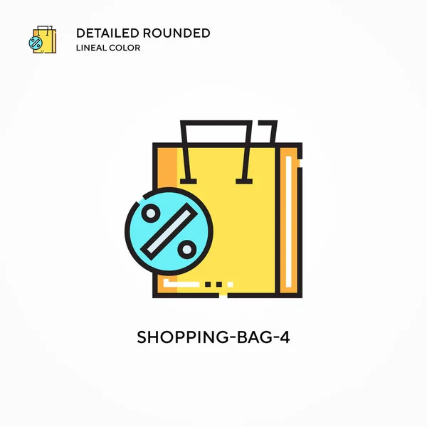 Shopping Bag Vector Icono Conceptos Modernos Ilustración Vectorial Fácil Editar — Vector de stock