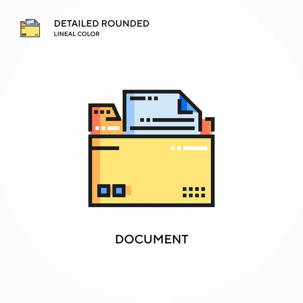 ドキュメントベクトルアイコン 現代のベクトル図の概念 編集とカスタマイズが簡単 — ストックベクタ