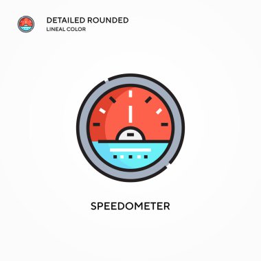 Hız göstergesi vektör simgesi. Modern vektör illüstrasyon kavramları. Düzenlemesi ve kişiselleştirmesi kolay.