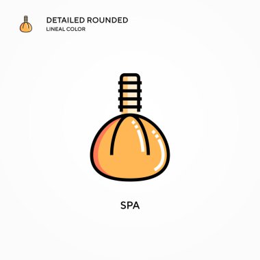 Spa vektör simgesi. Modern vektör illüstrasyon kavramları. Düzenlemesi ve kişiselleştirmesi kolay.