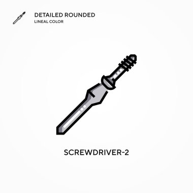 Tornavida-2 vektör simgesi. Modern vektör illüstrasyon kavramları. Düzenlemesi ve kişiselleştirmesi kolay.