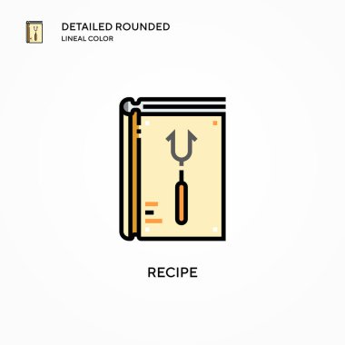 Tarif vektör simgesi. Modern vektör illüstrasyon kavramları. Düzenlemesi ve kişiselleştirmesi kolay.