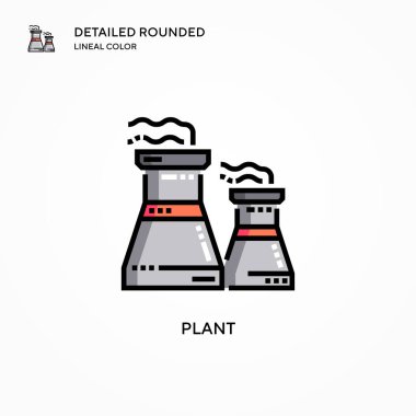 Bitki vektör simgesi. Modern vektör illüstrasyon kavramları. Düzenlemesi ve kişiselleştirmesi kolay.