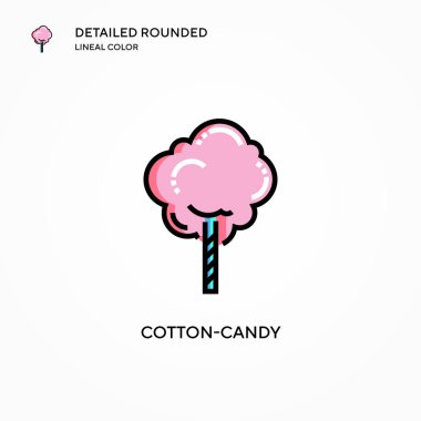 Pamuk helva vektör ikonu. Modern vektör illüstrasyon kavramları. Düzenlemesi ve kişiselleştirmesi kolay.