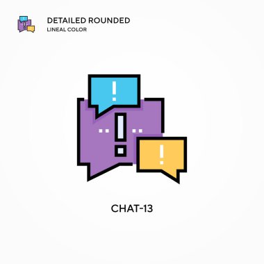 Sohbet-13 vektör simgesi. Modern vektör illüstrasyon kavramları. Düzenlemesi ve kişiselleştirmesi kolay.