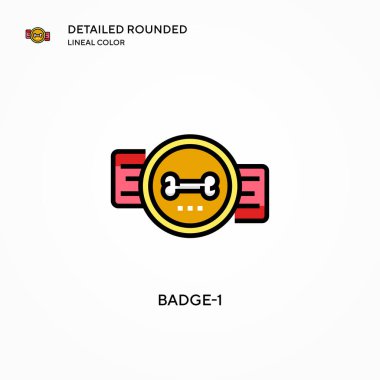 Rozet-1 vektör simgesi. Modern vektör illüstrasyon kavramları. Düzenlemesi ve kişiselleştirmesi kolay.