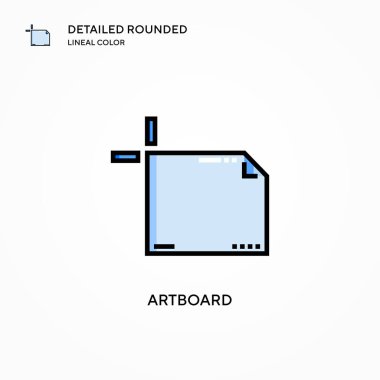 Sanatsal vektör simgesi. Modern vektör illüstrasyon kavramları. Düzenlemesi ve kişiselleştirmesi kolay.