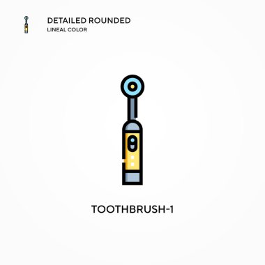 Diş fırçası-1 vektör simgesi. Modern vektör illüstrasyon kavramları. Düzenlemesi ve kişiselleştirmesi kolay.