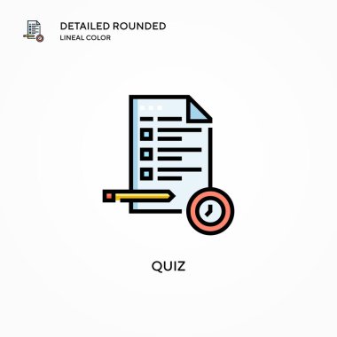 Sınav vektör simgesi. Modern vektör illüstrasyon kavramları. Düzenlemesi ve kişiselleştirmesi kolay.