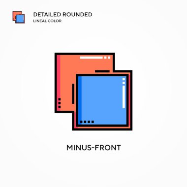 Eksi-ön vektör simgesi. Modern vektör illüstrasyon kavramları. Düzenlemesi ve kişiselleştirmesi kolay.
