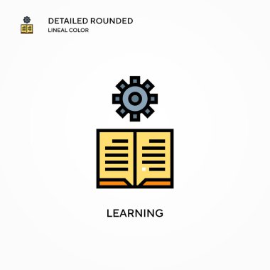 Vektör simgesi öğreniliyor. Modern vektör illüstrasyon kavramları. Düzenlemesi ve kişiselleştirmesi kolay.