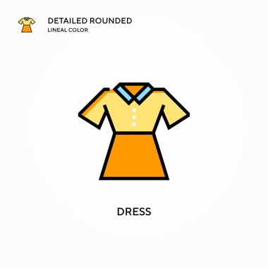 Vektör simgesini giyin. Modern vektör illüstrasyon kavramları. Düzenlemesi ve kişiselleştirmesi kolay.