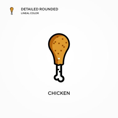 Tavuk vektör simgesi. Modern vektör illüstrasyon kavramları. Düzenlemesi ve kişiselleştirmesi kolay.