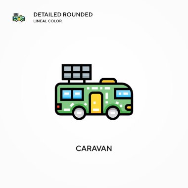 Kervan vektör simgesi. Modern vektör illüstrasyon kavramları. Düzenlemesi ve kişiselleştirmesi kolay.