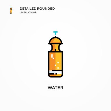 Su vektör simgesi. Modern vektör illüstrasyon kavramları. Düzenlemesi ve kişiselleştirmesi kolay.