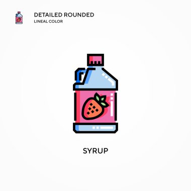 Şurup vektör simgesi. Modern vektör illüstrasyon kavramları. Düzenlemesi ve kişiselleştirmesi kolay.