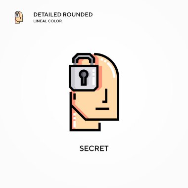 Gizli vektör simgesi. Modern vektör illüstrasyon kavramları. Düzenlemesi ve kişiselleştirmesi kolay.