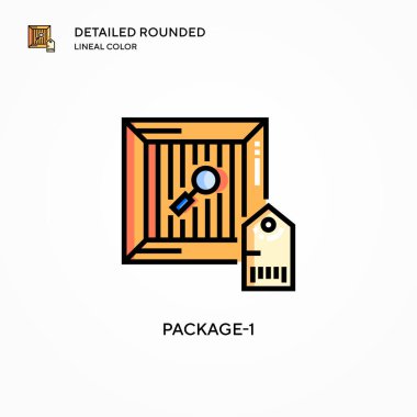 Paket-1 vektör simgesi. Modern vektör illüstrasyon kavramları. Düzenlemesi ve kişiselleştirmesi kolay.