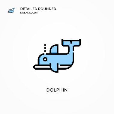 Yunus vektör simgesi. Modern vektör illüstrasyon kavramları. Düzenlemesi ve kişiselleştirmesi kolay.