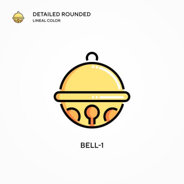 Bell-1 vektör simgesi. Modern vektör illüstrasyon kavramları. Düzenlemesi ve kişiselleştirmesi kolay.