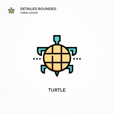 Kaplumbağa vektör simgesi. Modern vektör illüstrasyon kavramları. Düzenlemesi ve kişiselleştirmesi kolay.