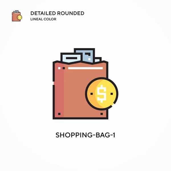 Shopping Bag Icono Vector Conceptos Modernos Ilustración Vectorial Fácil Editar — Vector de stock