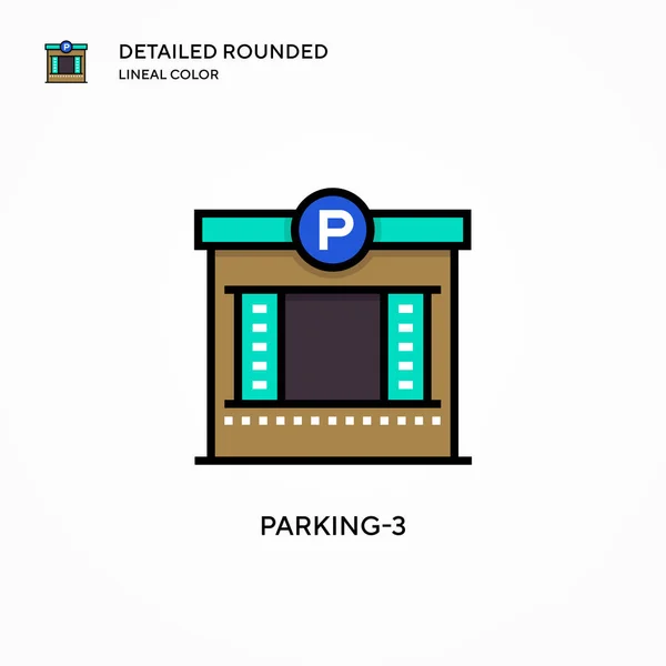 Parking Icono Vector Conceptos Modernos Ilustración Vectorial Fácil Editar Personalizar — Vector de stock