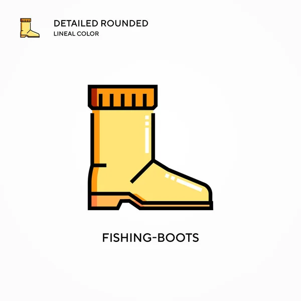 Fishing Boots Vector Icon Modern Vector Illustration Concepts Easy Edit — Stock Vector