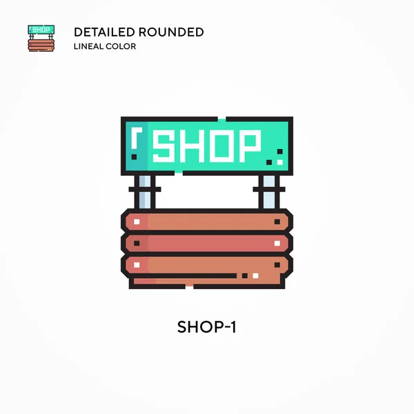 Shop Icono Vector Conceptos Modernos Ilustración Vectorial Fácil Editar Personalizar — Vector de stock