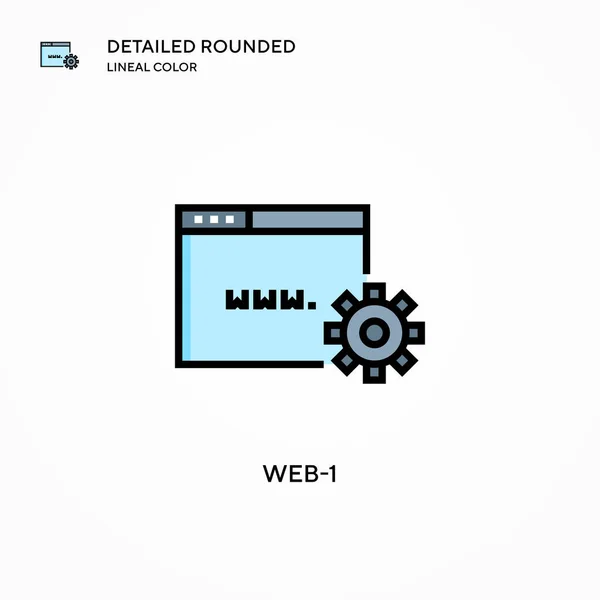 Ícone Vetorial Web Conceitos Modernos Ilustração Vetorial Fácil Editar Personalizar —  Vetores de Stock