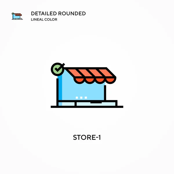 Store Icono Vector Conceptos Modernos Ilustración Vectorial Fácil Editar Personalizar — Vector de stock