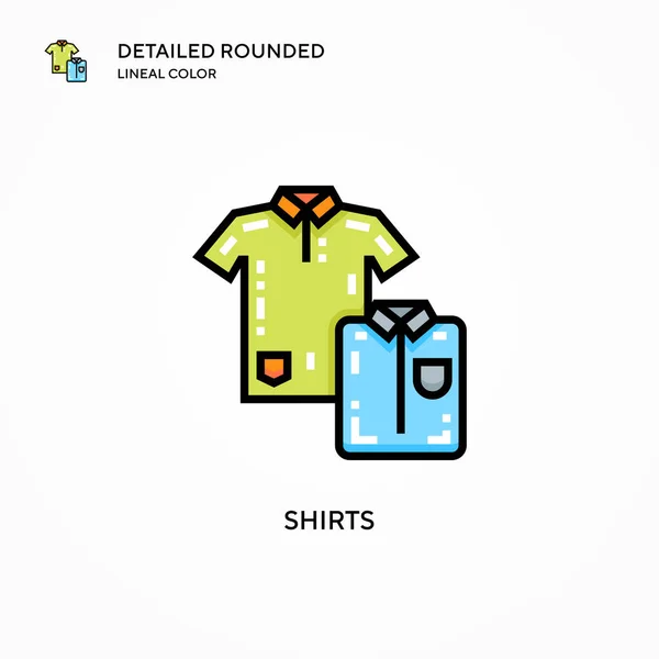 Camisas Vector Icono Conceptos Modernos Ilustración Vectorial Fácil Editar Personalizar — Archivo Imágenes Vectoriales