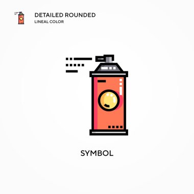 Sembol vektör simgesi. Modern vektör illüstrasyon kavramları. Düzenlemesi ve kişiselleştirmesi kolay.