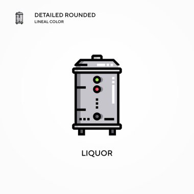 Likör vektör simgesi. Modern vektör illüstrasyon kavramları. Düzenlemesi ve kişiselleştirmesi kolay.