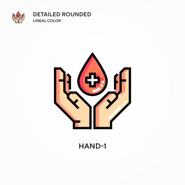 El-1 vektör simgesi. Modern vektör illüstrasyon kavramları. Düzenlemesi ve kişiselleştirmesi kolay.