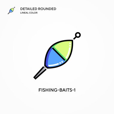 Balık yemi-1 vektör simgesi. Modern vektör illüstrasyon kavramları. Düzenlemesi ve kişiselleştirmesi kolay.