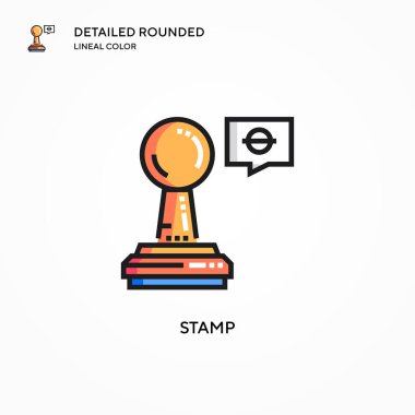 Pul vektör simgesi. Modern vektör illüstrasyon kavramları. Düzenlemesi ve kişiselleştirmesi kolay.