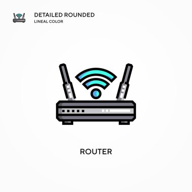 Yönlendirici vektör simgesi. Modern vektör illüstrasyon kavramları. Düzenlemesi ve kişiselleştirmesi kolay.