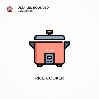 Pirinç pişirici vektör simgesi. Modern vektör illüstrasyon kavramları. Düzenlemesi ve kişiselleştirmesi kolay.
