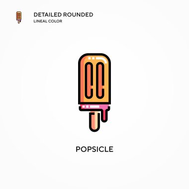 Dondurma vektör simgesi. Modern vektör illüstrasyon kavramları. Düzenlemesi ve kişiselleştirmesi kolay.