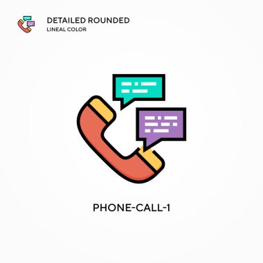 Telefon-1 vektör ikonu. Modern vektör illüstrasyon kavramları. Düzenlemesi ve kişiselleştirmesi kolay.