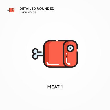 Meat-1 vektör simgesi. Modern vektör illüstrasyon kavramları. Düzenlemesi ve kişiselleştirmesi kolay.